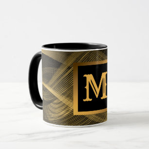 Mug Monogrammed d'or noir