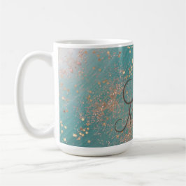 Mug Monogrammes Gold Stars sur Parties scintillant Tur