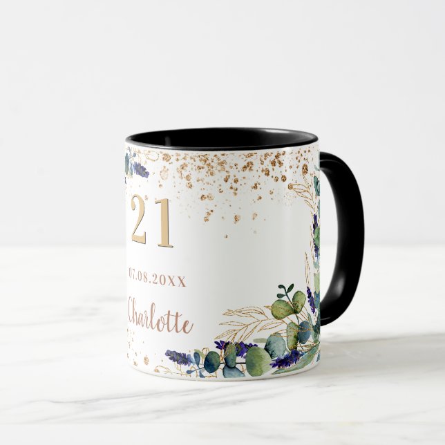 Mug Monographie de la parties scintillant de l'eucalyp (Devant droit)