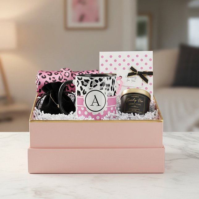 Mug Monographie des points et des animaux de fille (Créateur téléchargé)