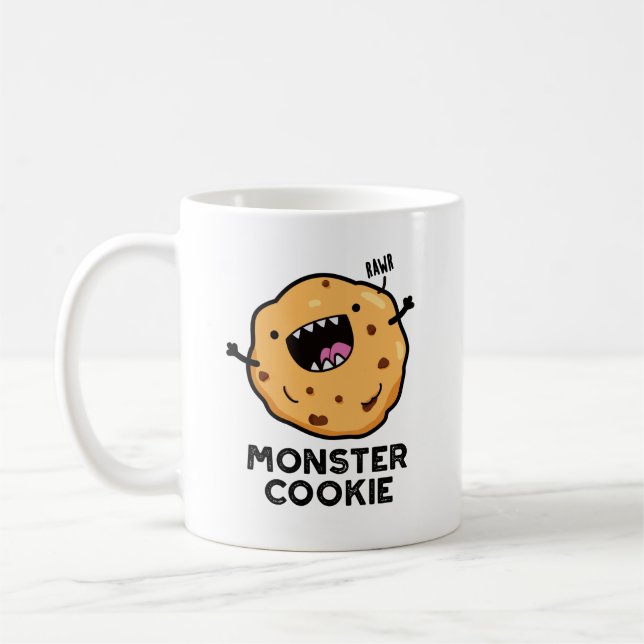Mug Monster Cookie Funky Food Pun (Gauche)