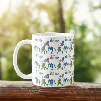 Mug Monster Reunion Funny Ombre Creature Blue Green