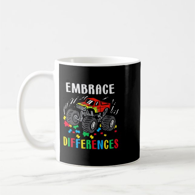 Mug Monster Truck Embrasser les différences Shirt Boy  (Gauche)
