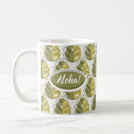 Mug Monstera Leaves - Green