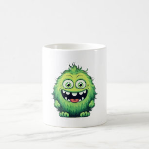 Mug Monstre de dessin animé vert mignon souriant