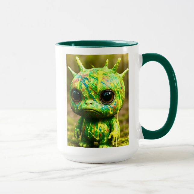 Mug Monstre Goo Vert - Impression Déplaisante (Droite)