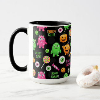 Mug Monstres "Déplaisants mignons" et Halloween amusan