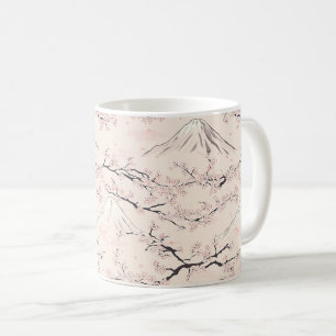 Mug Mont Fuji avec fleurs de cerisier – Japonais