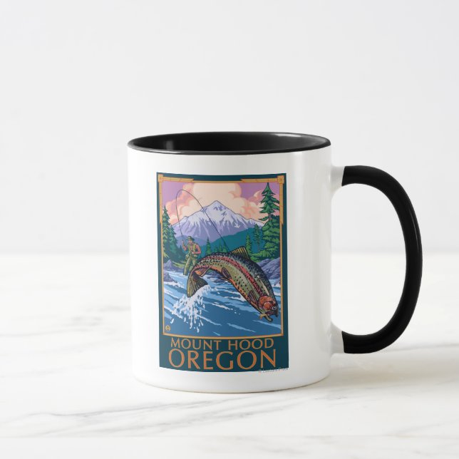 Mug Mont Hood, OregonScène de pêcheurs (Droite)