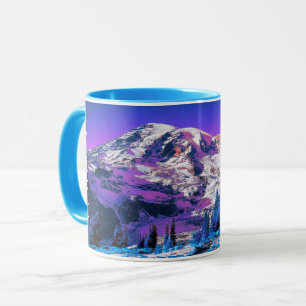 Mug Mont Rainier Washington State Colorful Mountain