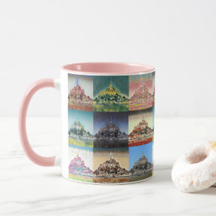 Mug Mont Saint Michel, Normandie, France Collage