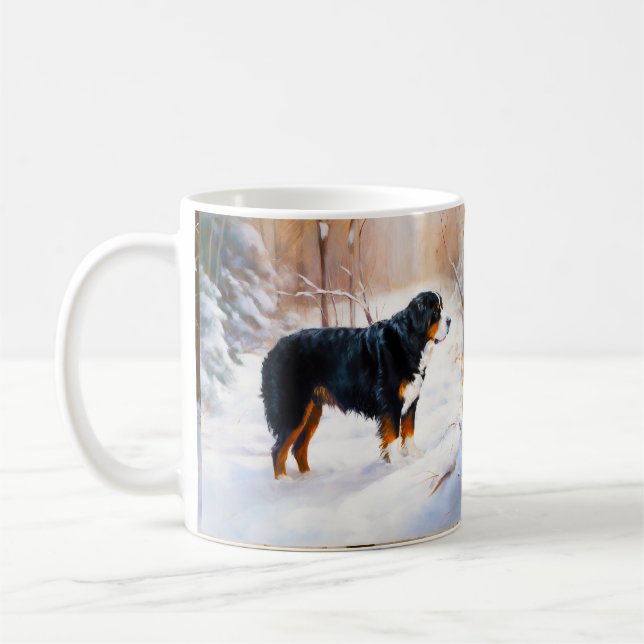 Mug Montagne Bernoise Noël Laissez Tomber la Neige (Gauche)