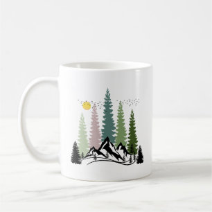 MUG MONTAGNE ET ARBRES NATURE CALME