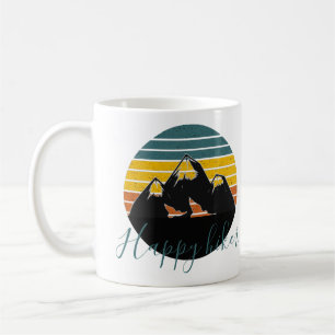 Mug Montagnes de coucher de soleil rétro personnalisée