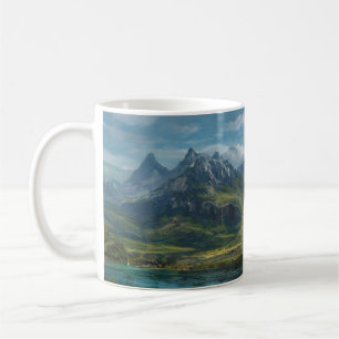 Mug Montagnes pâturage de l'herbe de rivière