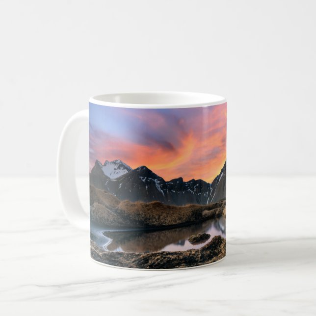Mug Montagnes | Vesturhorn Mountain Islande (Devant gauche)