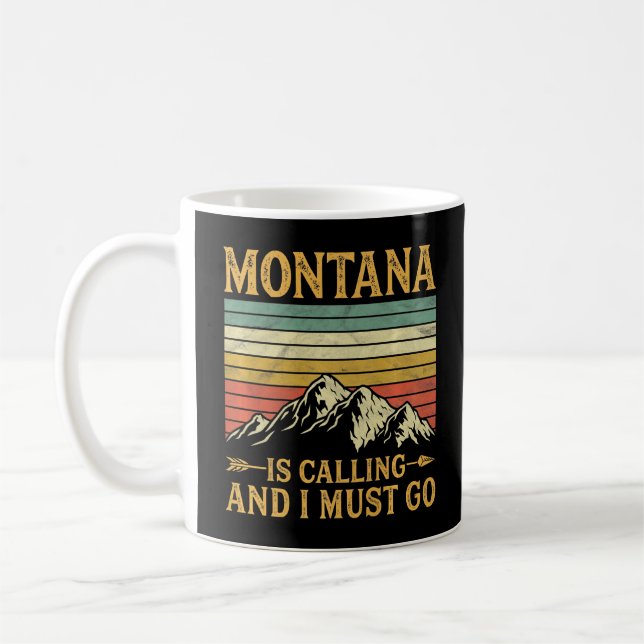 Mug Montana Appelle Et Je Dois Aller Premium (Gauche)