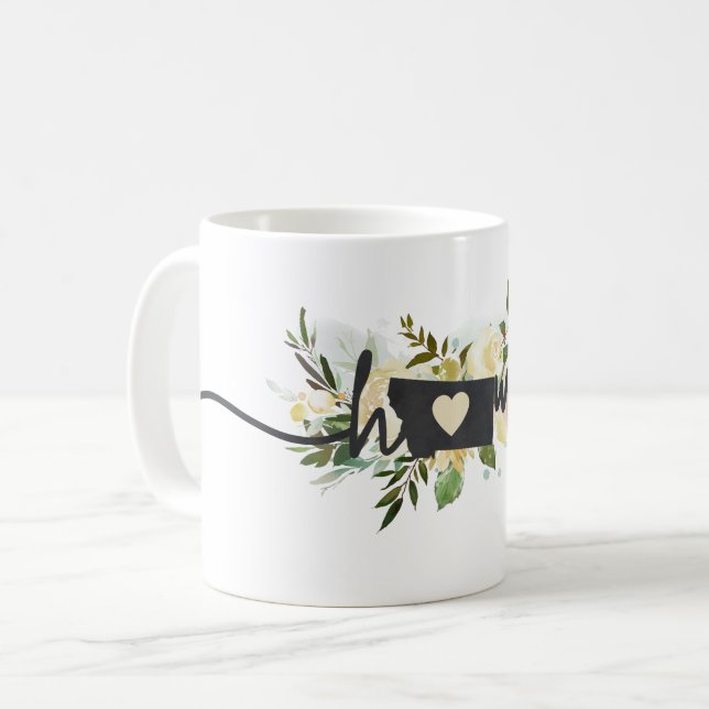 Mug Montana State Personnalisé Votre Maison Ville Rust (Devant gauche)