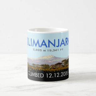 Mug Montée Editable du mont Kilimandjaro commémorati