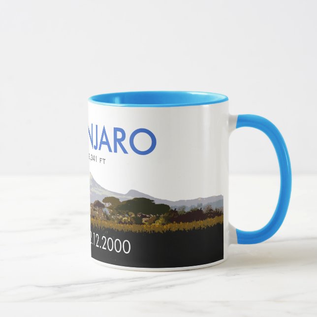Mug Montée personnalisée du mont Kilimandjaro (Droite)