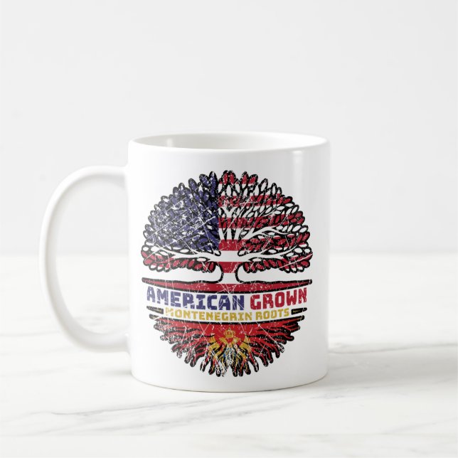 Mug Monténégro American USA Tree Roots (Gauche)