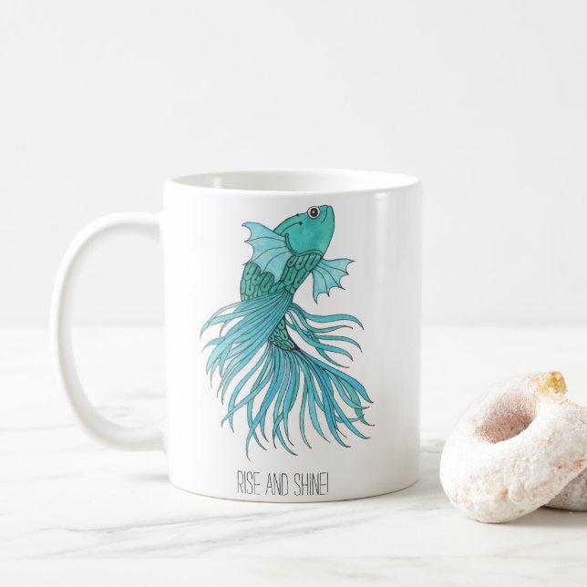 Mug Monter et briller la bouillie de poisson (Avec donut)