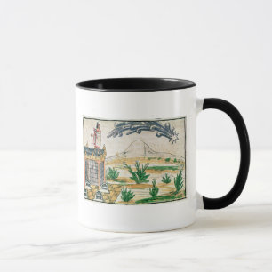 Mug Montezuma II observant une comète, 1579