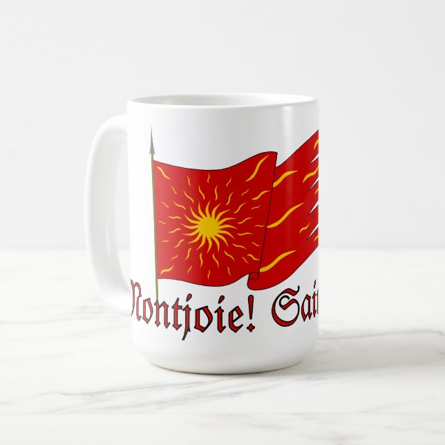 Mug Montjoie! Saint-Denis! Red Oriflamme with Sun (Devant gauche)