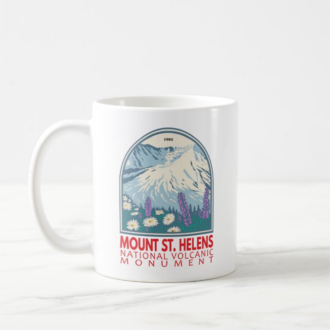 Mug Monument national du volcan Sainte-Hélène Rétro (Gauche)