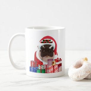 Mug Moo Deng Hippopotame pour Joyeux Noël 