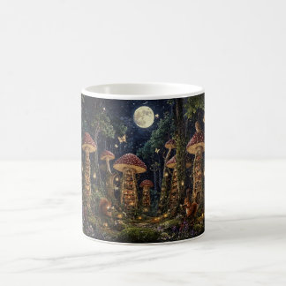 Mug Moonlit Mushroom Library Fantasy Art