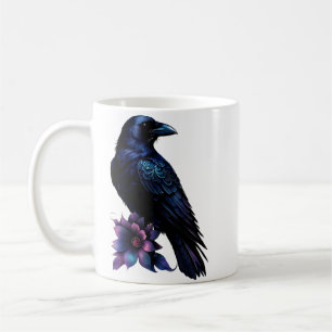 Mug Moonlit Raven Suite de mariage floral gothique.