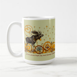 Mug Moose Swirl Stars Lune Paix Joy Ho Ho Stein
