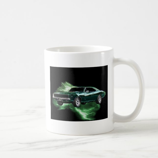 Mug Mopar : 'Chargeur de 68 Dodge avec la foudre verte (Droite)