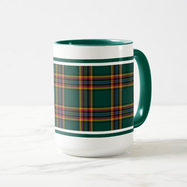 Mug Moran Tartan Forest Green Irish Plaid (Devant droit)