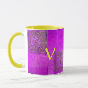 Mug MORNING STAR Pawnee Purple Yellow Monogramme