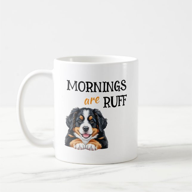 Mug Mornings Are Ruff – Funny Dog Lover Coffee Quote (Gauche)