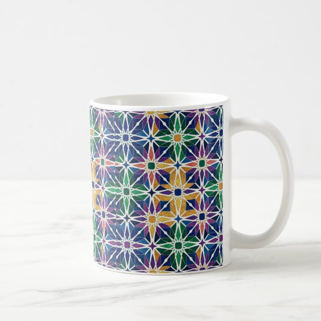 Mug Moroccan Zellige Geometric Tile Pattern  (Droite)