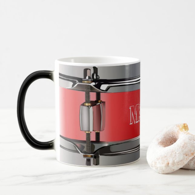 Mug Morphé de tambour personnalisé (Avec donut)