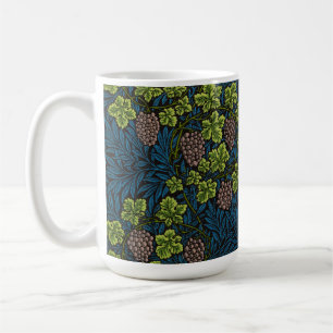 Mug Morris - Antique 1873 Motif de raisins et de feuil