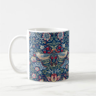 Mug Morris Strawberry Thief Classique Bleu Indigo Fin