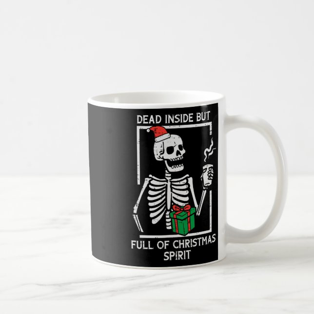 Mug Mort dans l'esprit de Noël complet Squelette Noël  (Droite)