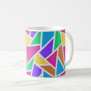 Mug Mosaïque de couleurs vives arc-en-ciel