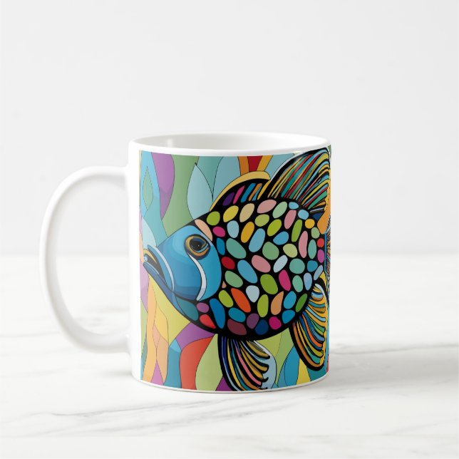 Mug mosaïque de poisson (Gauche)