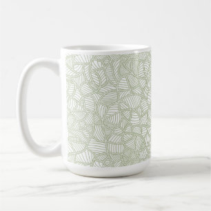 Mug Mosaïque feuille aléatoire vert pâle
