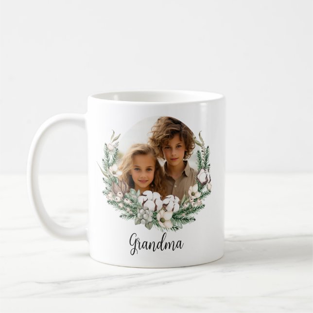 Mug Mosaïque moderne floral style aquarelle photo gran (Gauche)