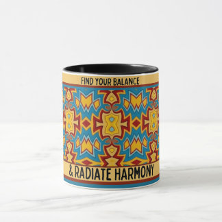 Mug Mosaïque turquoise, jaune et rouge