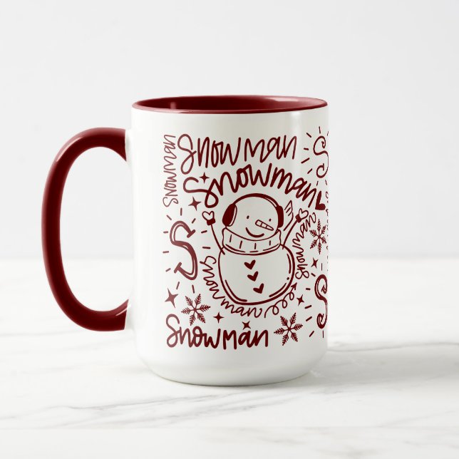 Mug Mot mignon Art Snowman (Gauche)