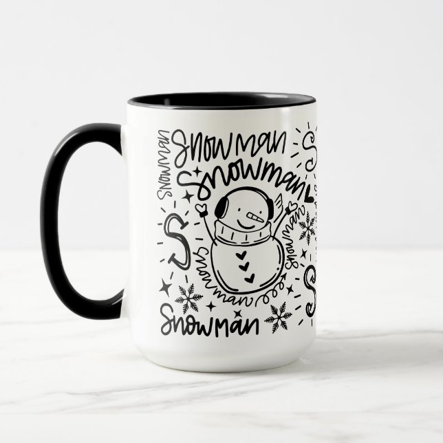 Mug Mot mignon Art Snowman (Gauche)