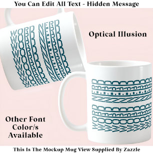 Mug Mot Nerd Message caché 126T Anniversaire drôle